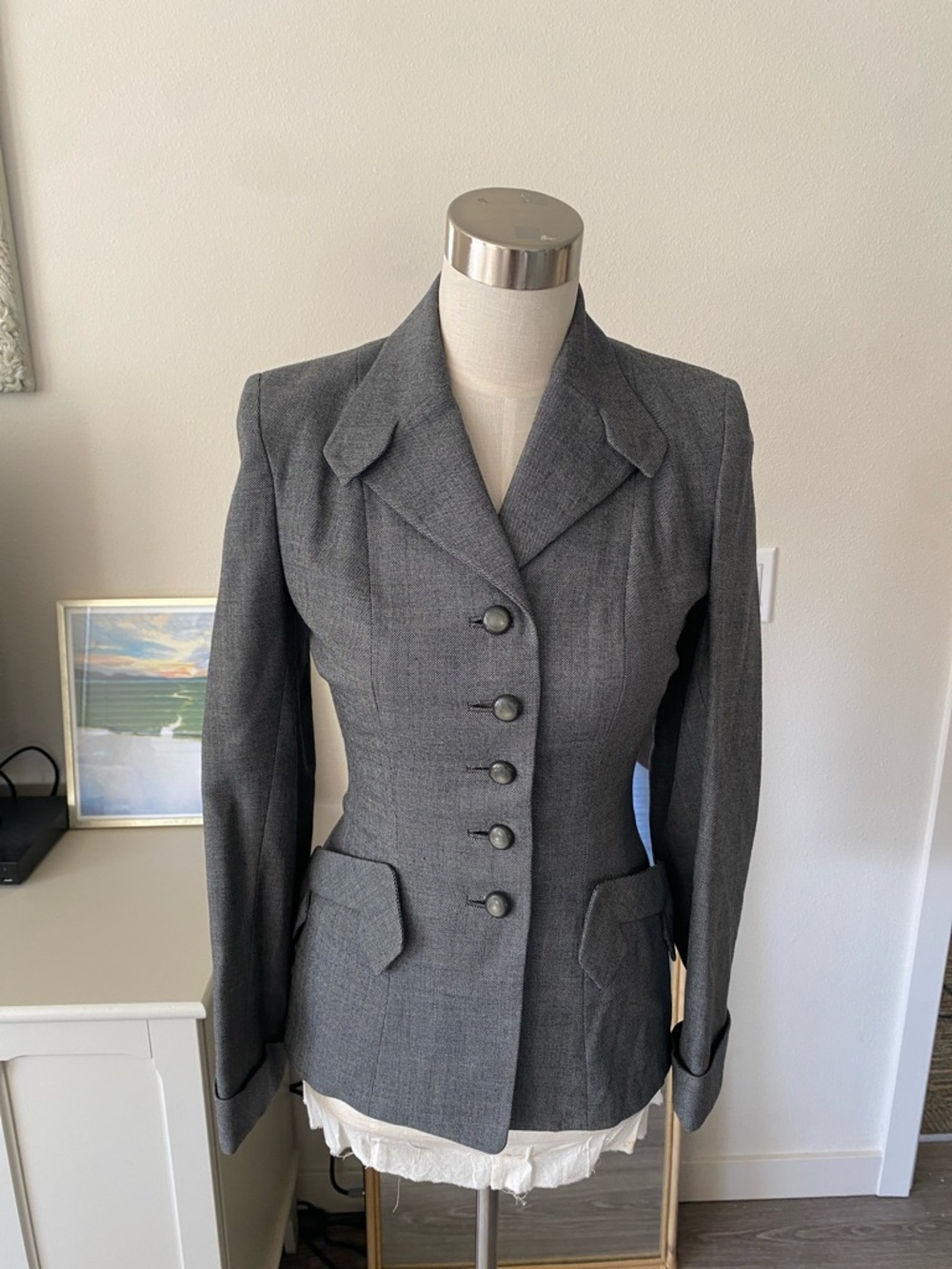 Vintage 1940s Braunell Ltd. Wool Blazer *flawed*